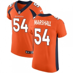 Nike Broncos #54 Brandon Marshall Orange Team Color Mens Stitched NFL Vapor Untouchable Elite Jersey