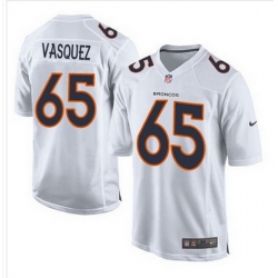 Nike Broncos #65 Louis Vasquez White Mens Stitched NFL Game Event Jersey