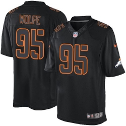 Nike Broncos #95 Derek Wolfe Black Mens Stitched NFL Impact Limited Jersey