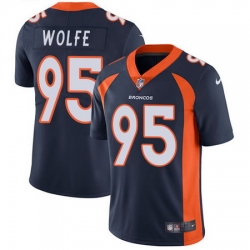 Nike Broncos #95 Derek Wolfe Navy Blue Alternate Mens Stitched NFL Vapor Untouchable Limited Jersey