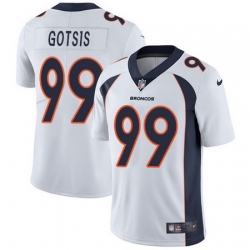 Nike Broncos #99 Adam Gotsis White Mens Stitched NFL Vapor Untouchable Limited Jersey