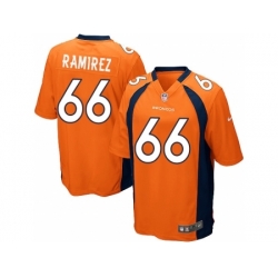 Nike Denver Broncos 66 Manny Ramirez Orange Game NFL Jersey