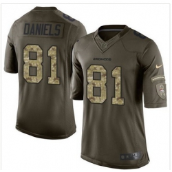 Nike Denver Broncos #81 Owen Daniels Green Men 27s Stitched NFL Limited Salute To Service Jersey