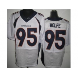 Nike Denver Broncos 95 Derek Wolfe White Elite NFL Jersey