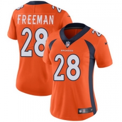 Nike Broncos #28 Royce Freeman Orange Team Color Womens Stitched NFL Vapor Untouchable Limited Jersey