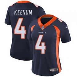 Nike Broncos #4 Case Keenum Blue Alternate Womens Stitched NFL Vapor Untouchable Limited Jersey