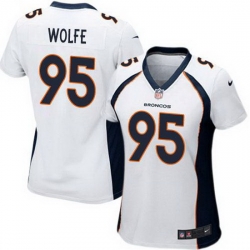 Nike Broncos #95 Derek Wolfe White Womens Stitched NFL New Elite Jersey