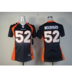 Women Nike Denver Broncos #52 Wesley Woodyard Blue Jerseys