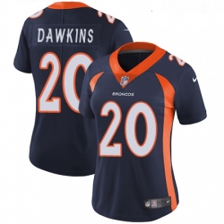 Womens Nike Denver Broncos 20 Brian Dawkins Navy Blue Alternate Vapor Untouchable Limited Player NFL Jersey