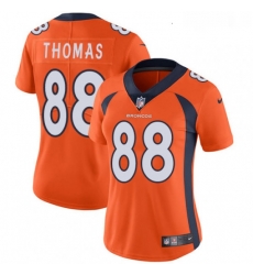 Womens Nike Denver Broncos 88 Demaryius Thomas Orange Team Color Vapor Untouchable Limited Player NFL Jersey