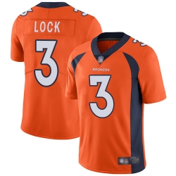 Broncos 3 Drew Lock Orange Team Color Youth Stitched Football Vapor Untouchable Limited Jersey