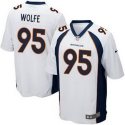 Nike Broncos #95 Derek Wolfe White Youth Stitched NFL New Elite Jersey