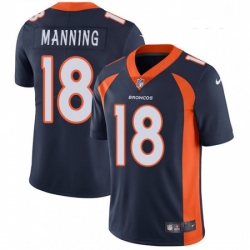 Youth Nike Denver Broncos 18 Peyton Manning Navy Blue Alternate Vapor Untouchable Limited Player NFL Jersey