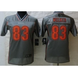 Youth Nike Denver Broncos 83 Wes Welker Grey Jersey(Vapor Elite)