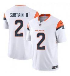 Youth Nike Denver Broncos Patrick Surtain II Stitched White Limited Jersey