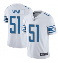 Lions 51 Jahlani Tavai White Men Stitched Football Vapor Untouchable Limited Jersey