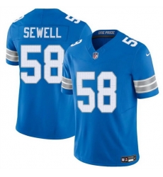 Men Detroit Lions 58 Penei Sewell Blue 2025 F U S E Vapor Limited Stitched Jersey Men Detroit Lions 58 Penei Sewell Blue 2025 F U S E Vapor Limited Stitched Jersey