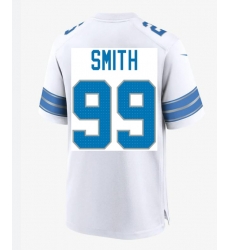 Men Lions Smith #99 White Jersey