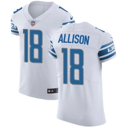 Nike Detroit Lions 18 Geronimo Allison White Men Stitched NFL New Elite Jersey