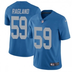 Nike Detroit Lions 59 Reggie Ragland Blue Throwback Men Stitched NFL Vapor Untouchable Limited Jersey