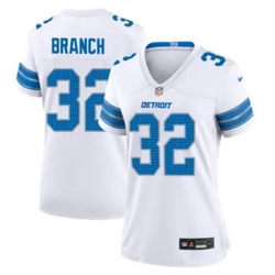 Women Detroit Lions 32 Brian Branch White 2023 F U S E Vapor Untouchable Limited Stitched Jersey