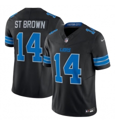 Youth Detroit Lions 14 Amon Ra St  Brown Black 2024 F U S E  2nd Alternate Vapor Limited Stitched Jersey