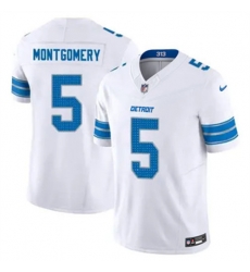 Youth Detroit Lions 5 David Montgomery White 2024 F U S E Vapor Limited Stitched Jersey