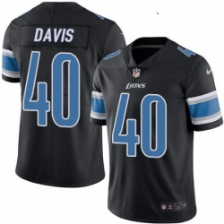 Youth Nike Detroit Lions 40 Jarrad Davis Limited Black Rush Vapor Untouchable NFL Jersey