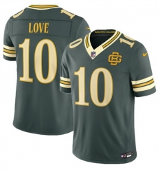 Men Green Bay Packers  10 Jordan Love Dark Green 2026 F U S E  Rivalries Collection Limited Stitched Football Jersey