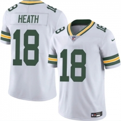 Men Green Bay Packers 18 Malik Heath White Vapor Untouchable Limited Stitched Jersey