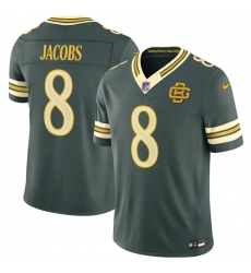 Men Green Bay Packers  8 Josh Jacobs Dark Green 2026 F U S E  Rivalries Collection Limited Stitched Football Jersey