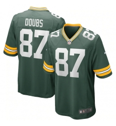 Men Green Bay Packers 87 Romeo Doubs Green Stitched Game JerseyS