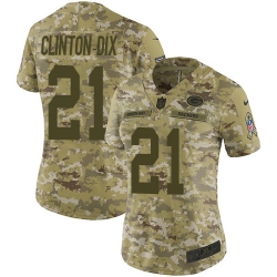 Nike Packers #21 Ha Ha Clinton Dix Camo Women Stitched NFL Limited 2018 Salute to Service Jersey