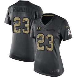 Nike Packers #23 Damarious Randall Black Womens Stitched NFL Limited 2016 Salute to Service Jersey