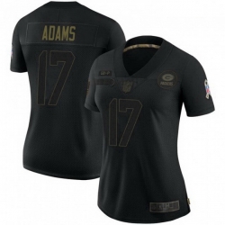 Women Nike Green Bay Packers 12 Davante Adams 2020 Black Salute To Service Jersey