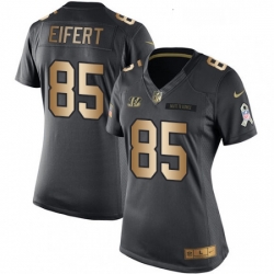 Womens Nike Cincinnati Bengals 85 Tyler Eifert Limited BlackGold Salute to Service NFL Jersey