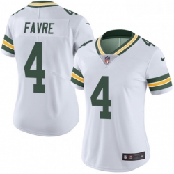 Womens Nike Green Bay Packers 4 Brett Favre White Vapor Untouchable Limited Player NFL Jersey