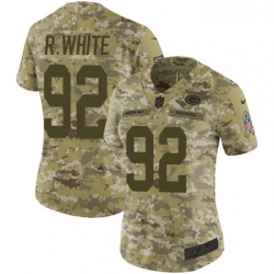 Womens Nike Green Bay Packers 92 Reggie White Limited Camo 2018 Salute to Service NFL Jersey