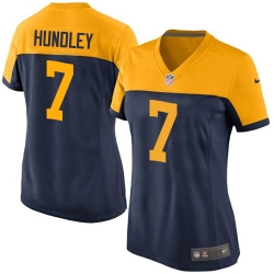 Womens Nike Packers #7 Brett Hundley  Limited Navy Blue Alternate NFL Jersey