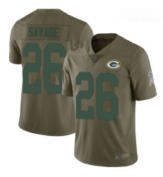 Packers #26 Darnell Savage Olive Youth Stitched Football Limited 2017 Salute to Service Jersey