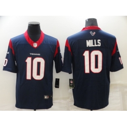 Men Houston Texans 10 Davis Mills Navy Vapor Untouchable Limited Stitched Jersey