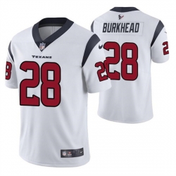 Men Houston Texans 28 Rex Burkhead White Vapor Untouchable Limited Stitched Jersey