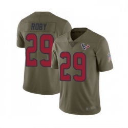 Men Houston Texans 29 Bradley Roby Limited Olive 2017 Salute to Service Football Jersey