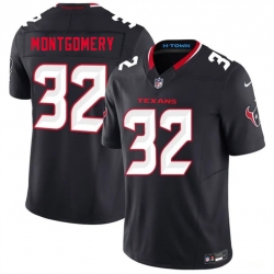Men Houston Texans  32 David Montgomery Navy 2nd Alternate 2026 F U S E  Vapor Limited Stitched Football Jersey