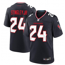 Men Houston Texans Nike Derek Stingley Jr. #24 Navy Game Stitched Jersey