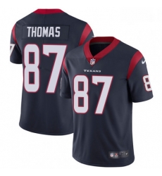 Men Nike Houston Texans 87 Demaryius Thomas Navy Blue Team Color Vapor Untouchable Limited Player NFL Jersey