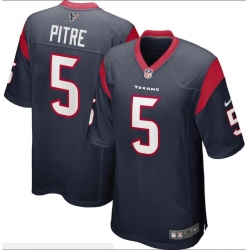 Men's Nike Houston Texans #5 Jalen Pitre Navy Vapor Limited Jersey