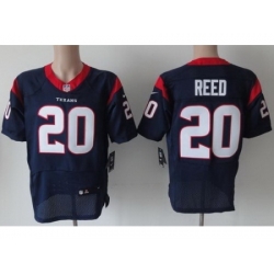 Nike Houston Texans 20 Ed Reed Blue Elite NFL Jersey