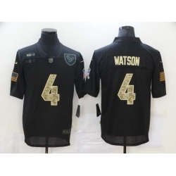 Nike Houston Texans 4 Deshaun Watson Black Camo 2020 Salute To Service Limited Jersey