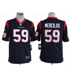 Nike Houston Texans 59 Whitney Mercilus Blue Game NFL Jersey